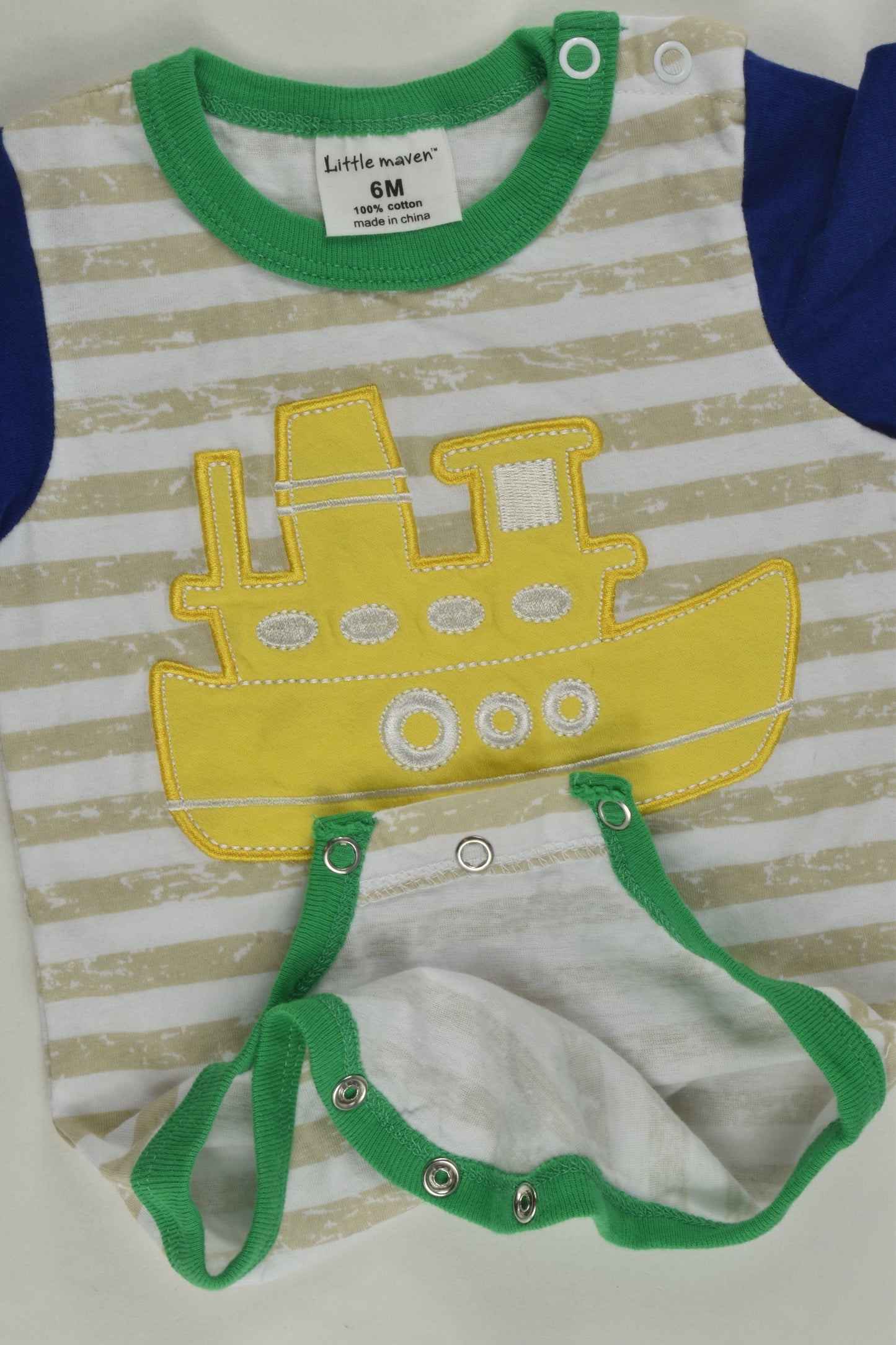 NEW Little Maven Size 00 (6 months) Boat Bodysuit