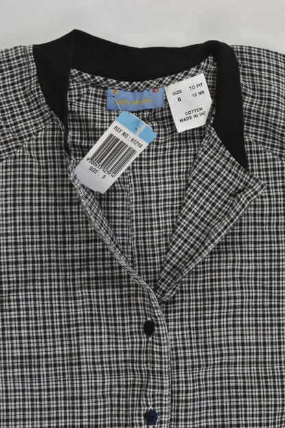 NEW Little Wishes Size 0 Checked Playsuit
