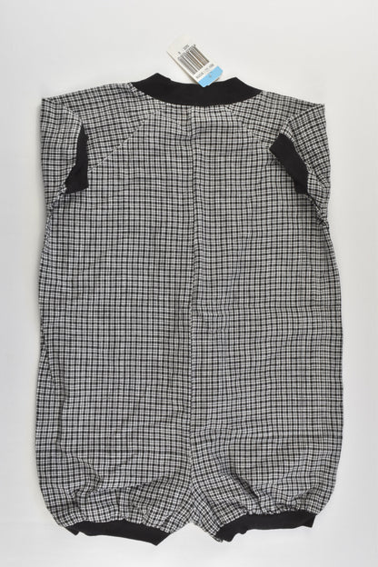 NEW Little Wishes Size 0 Checked Playsuit