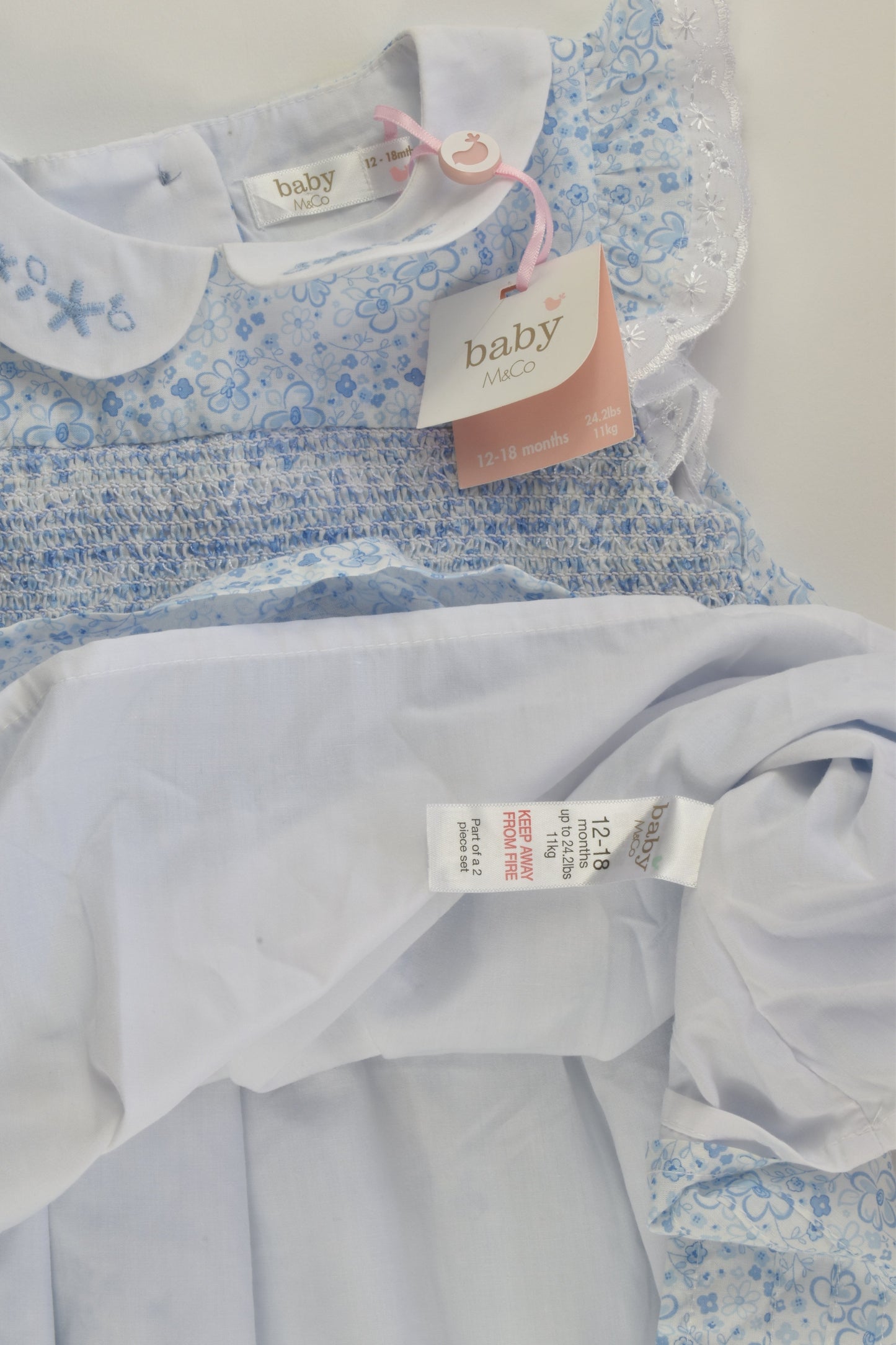 NEW M&Co Size 1 Lined Smocked Dress