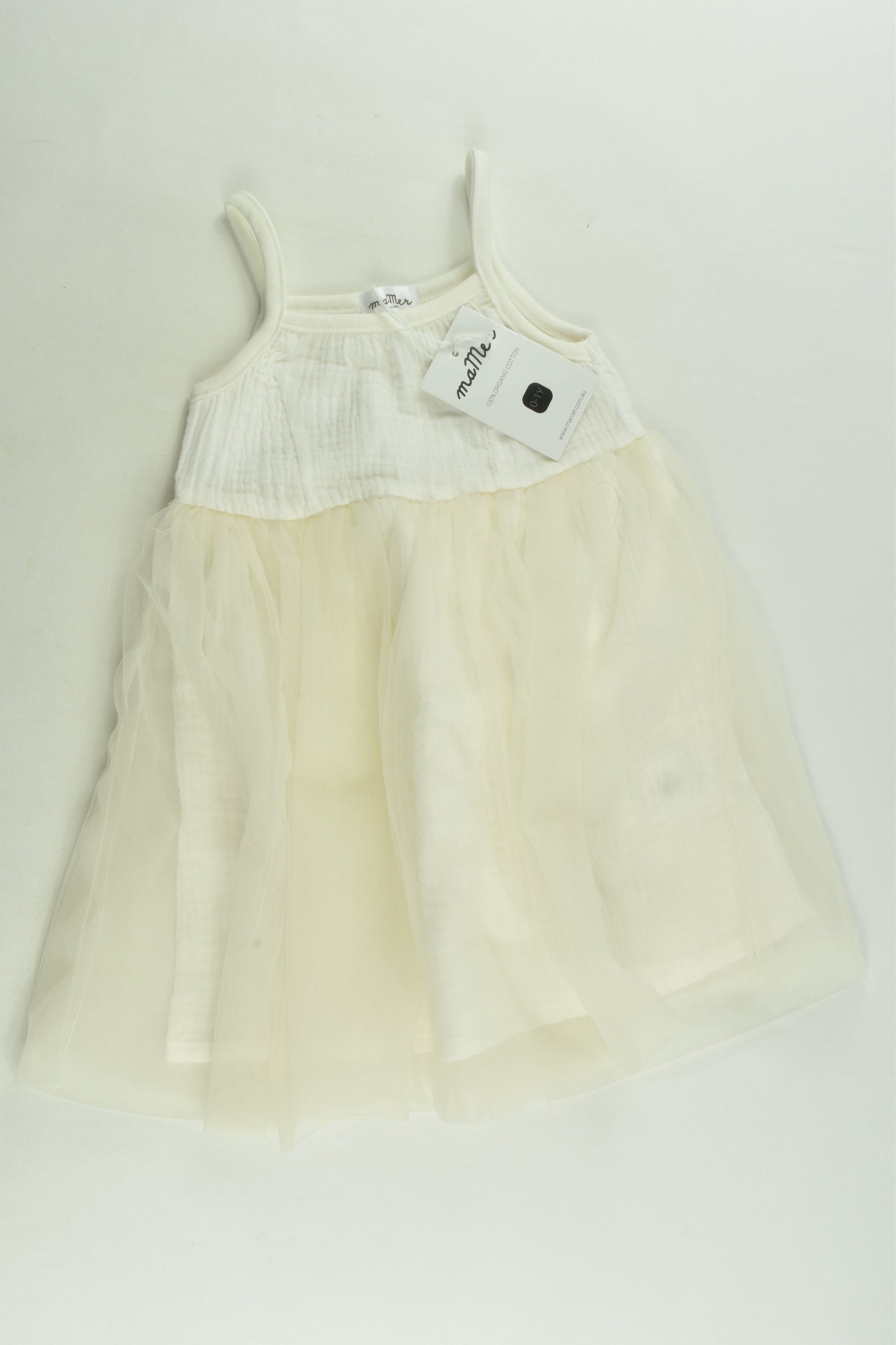 NEW MaMer Size 0-1 Muslin Tulle Dress