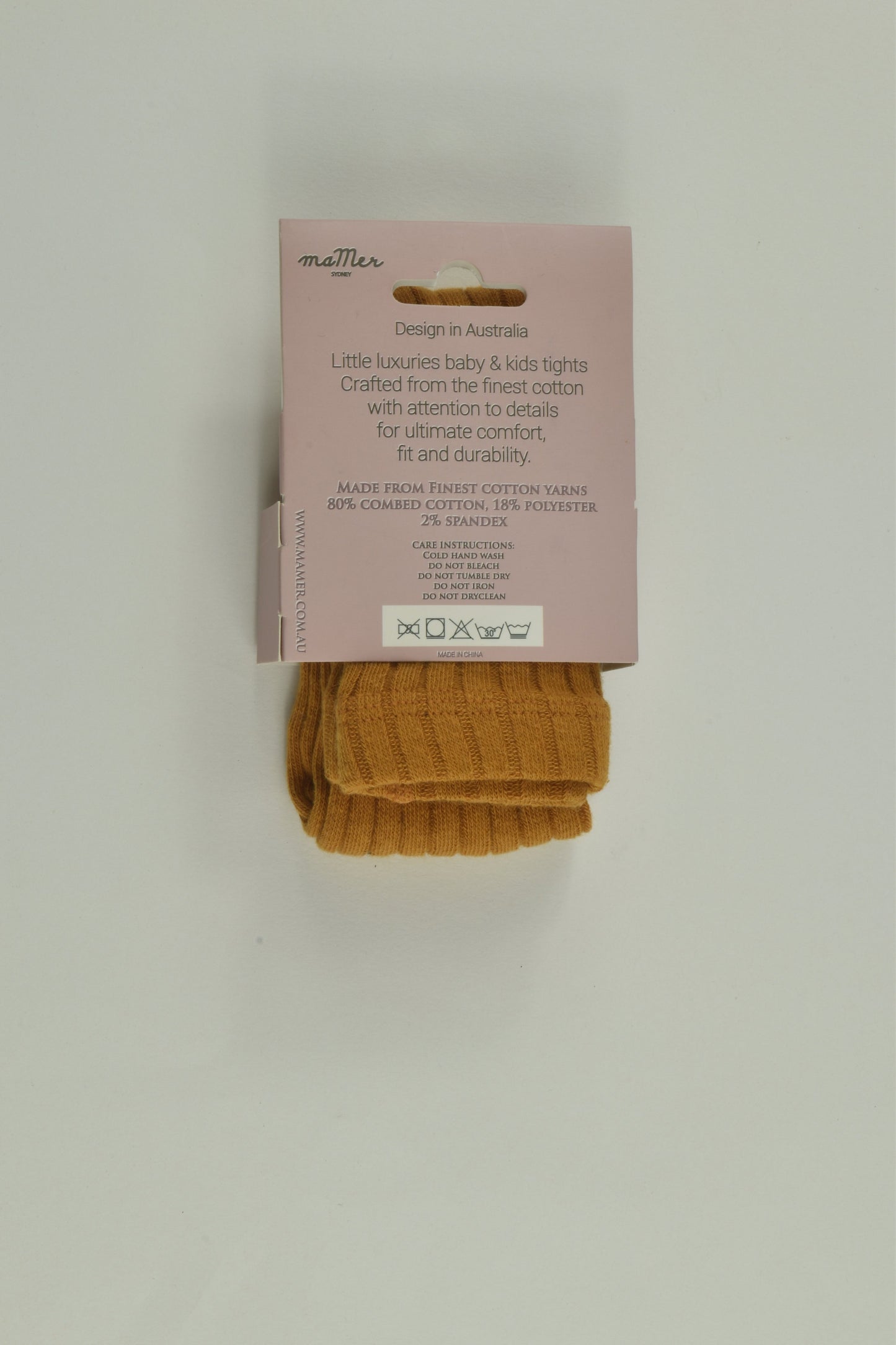 NEW MaMer Size 0 (6-12 months) Ribbed Footed Tights