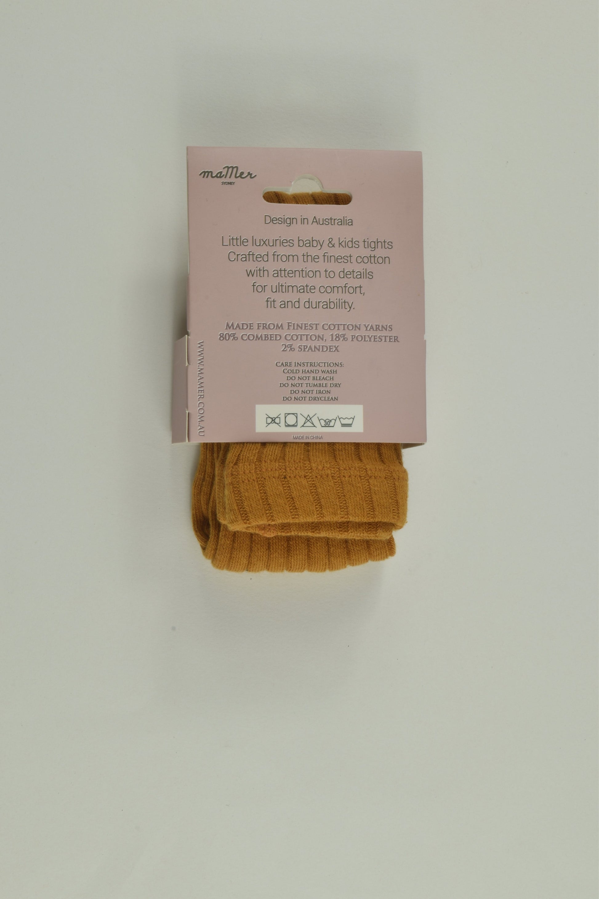 NEW MaMer Size 0 (6-12 months) Ribbed Footed Tights