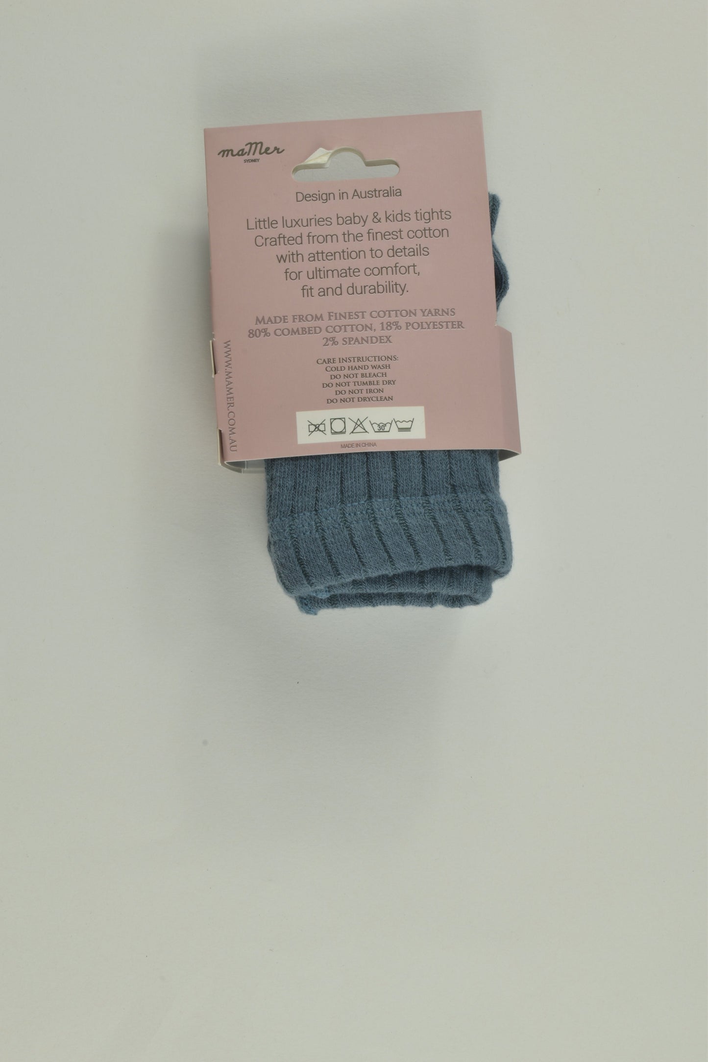 NEW MaMer Size 0 (6-12 months) Ribbed Footed Tights