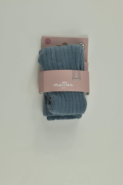 NEW MaMer Size 0 (6-12 months) Ribbed Footed Tights