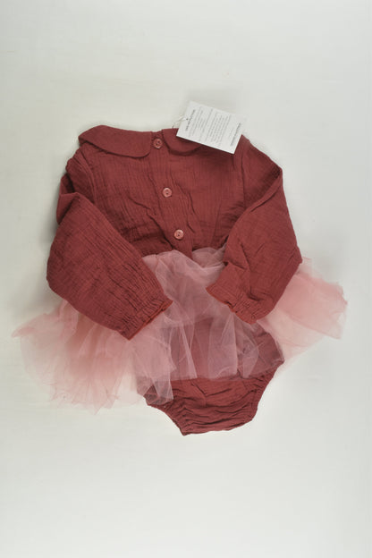 NEW MaMer Size 0 Muslin Tulle Romper