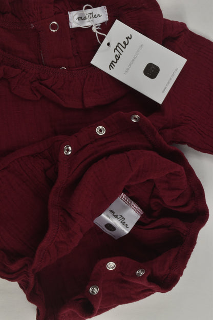 NEW MaMer Size 1-2 Muslin Romper