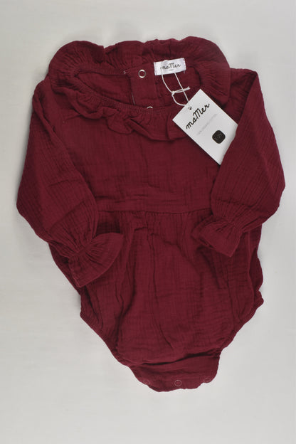 NEW MaMer Size 1-2 Muslin Romper