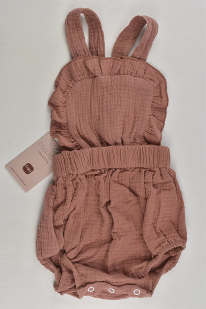 NEW Mariboo Size 000-00 Muslin Bubble Romper