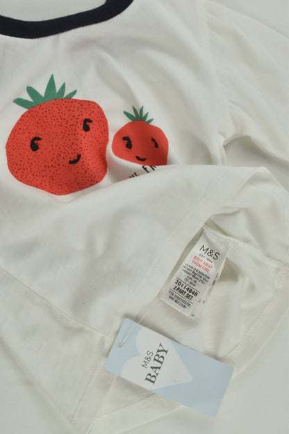NEW Marks & Spencer Size 00 (3-6 months) 'Mummy Loves Me From My Head Tomato' Top