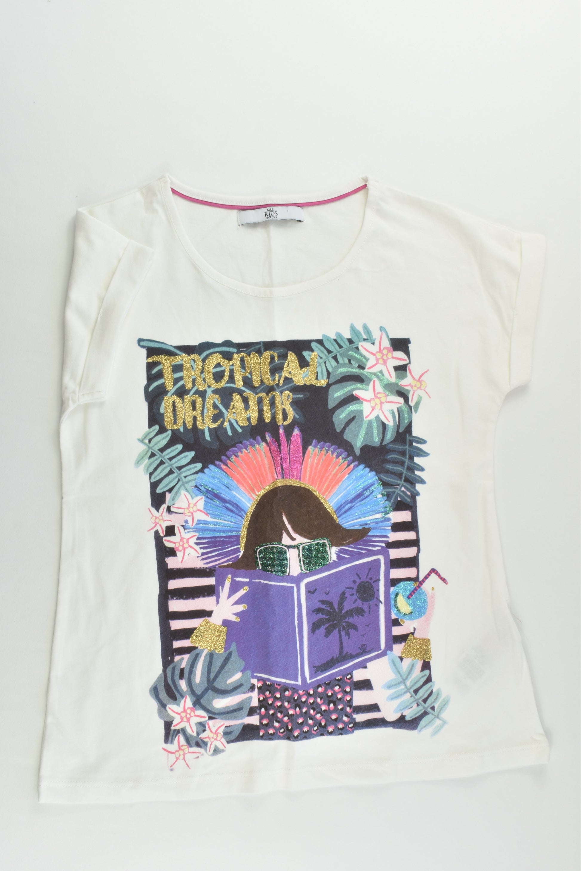 NEW Marks & Spencer Size 8-9 'Tropical Dreams' T-shirt