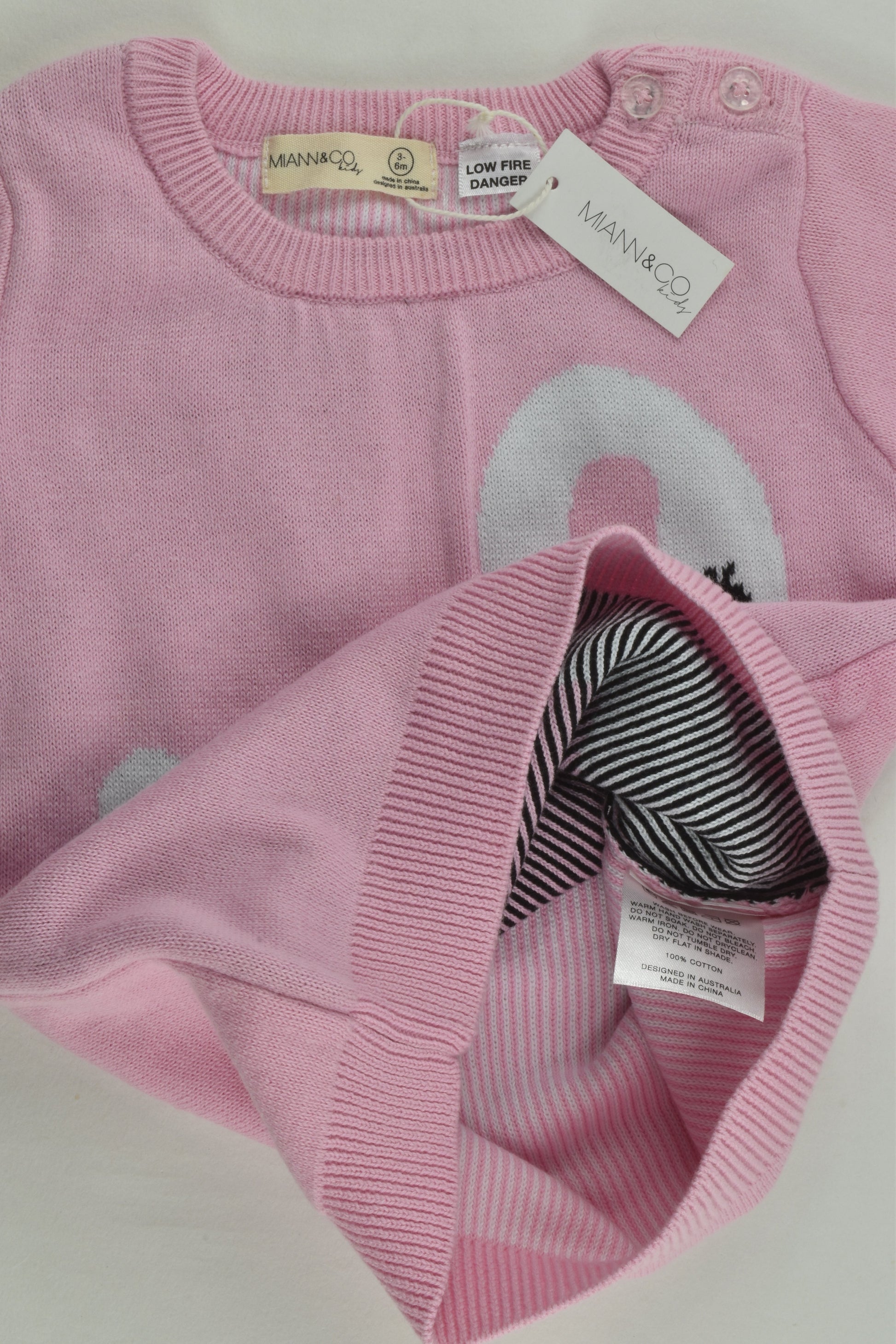 NEW Miann & Co Size 00 Swan Knit Jumper