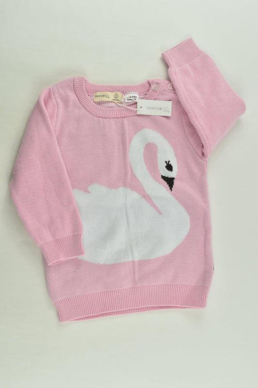 NEW Miann & Co Size 00 Swan Knit Jumper