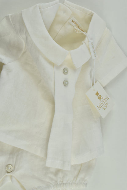 NEW Mintini Size 000 (3 months) Linen Romper