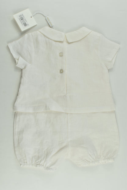 NEW Mintini Size 000 (3 months) Linen Romper