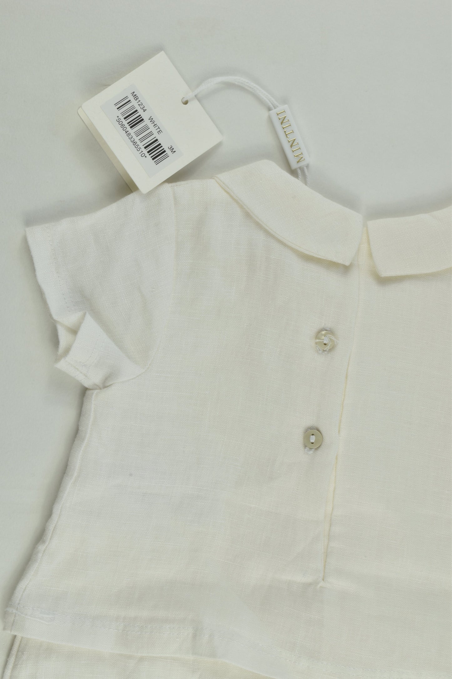 NEW Mintini Size 000 (3 months) Linen Romper