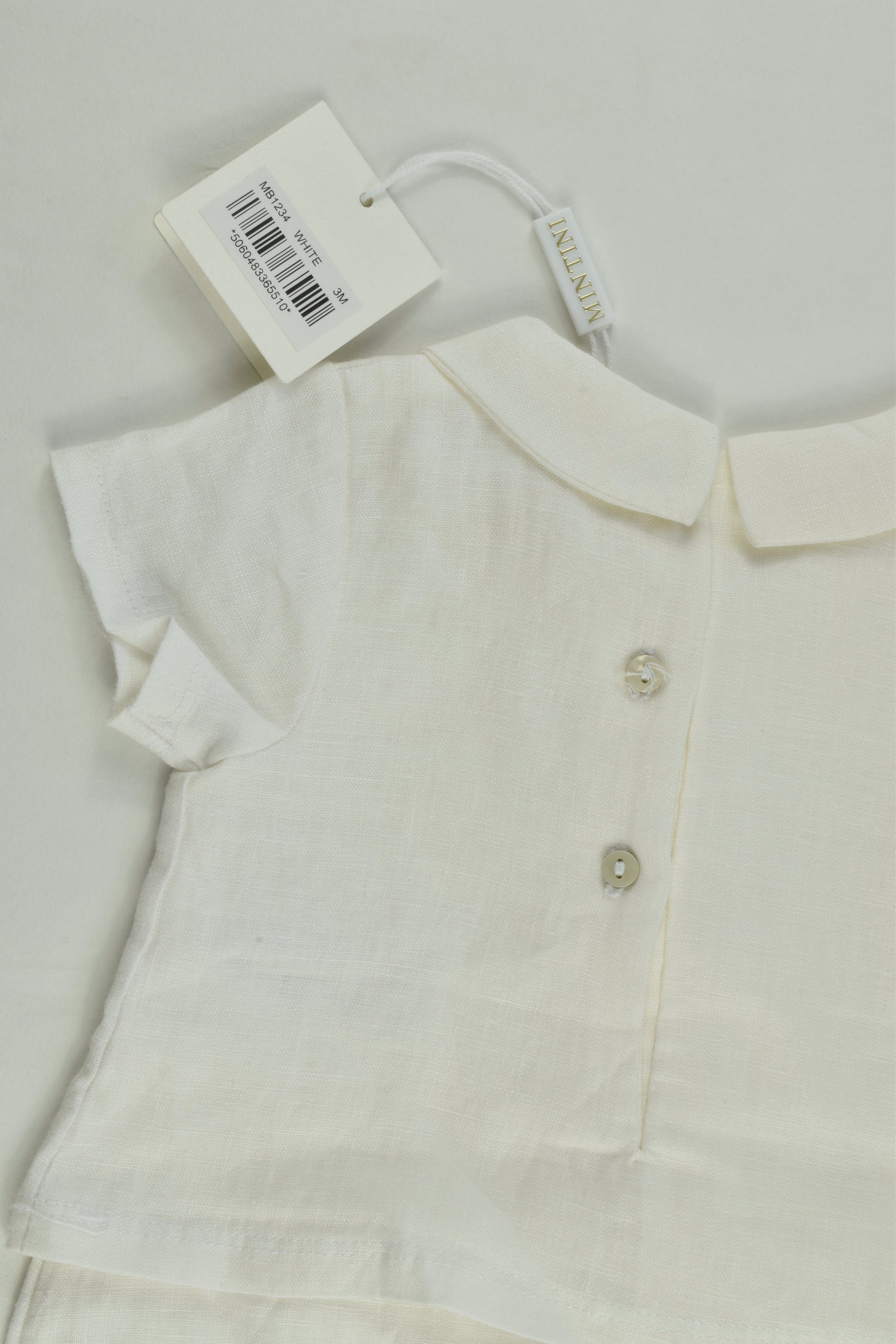 NEW Mintini Size 000 (3 months) Linen Romper