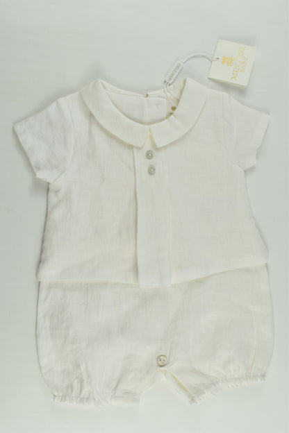 NEW Mintini Size 000 (3 months) Linen Romper