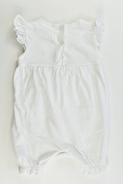 NEW Mothercare Size 00 (3-6 months) White Playsuit with Lace Detail at the Front