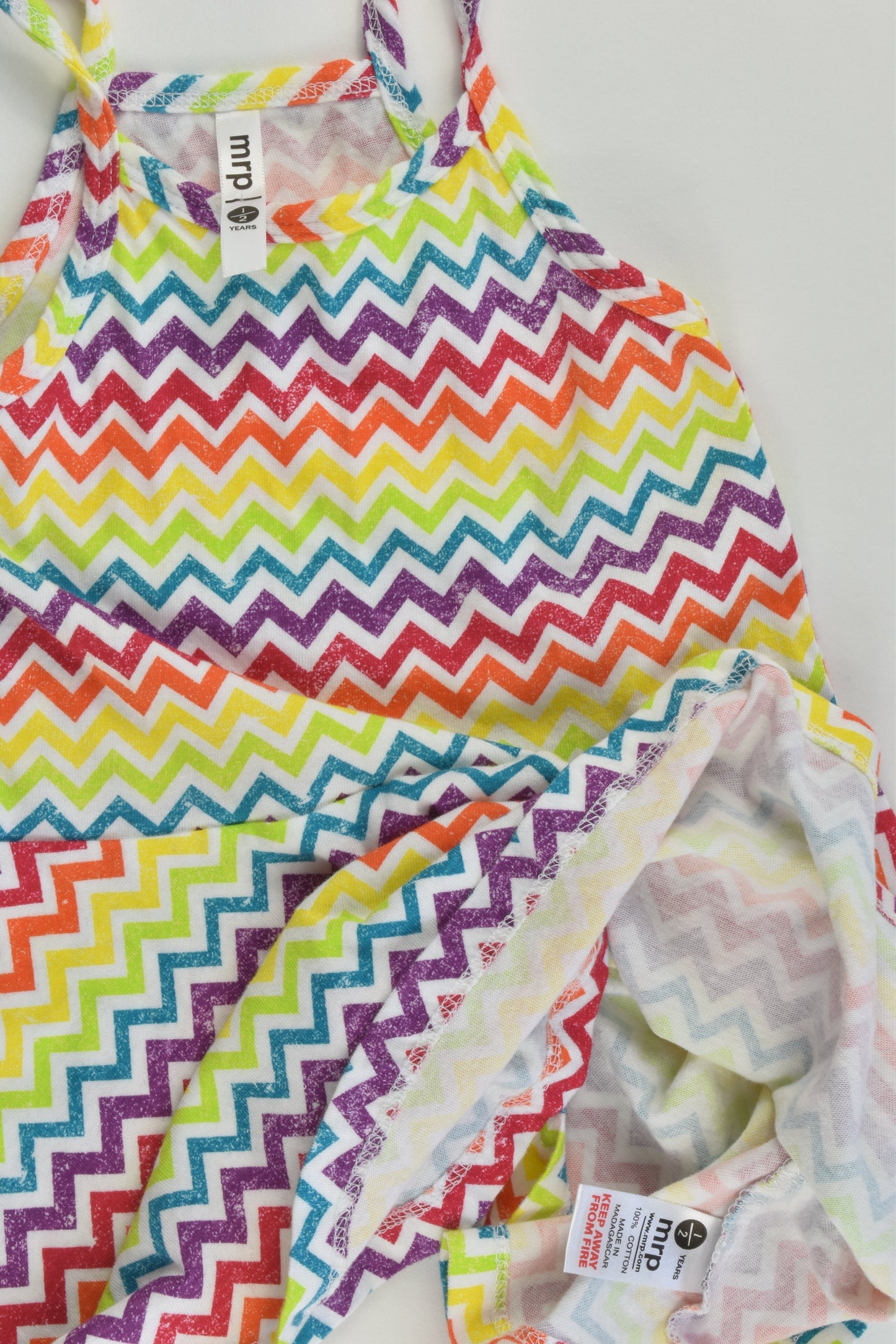 NEW Mrp Size 1-2 Rainbow Zig Zag Dress