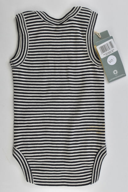 NEW Nature Baby Size 0-3 months Organic Striped Bodysuit