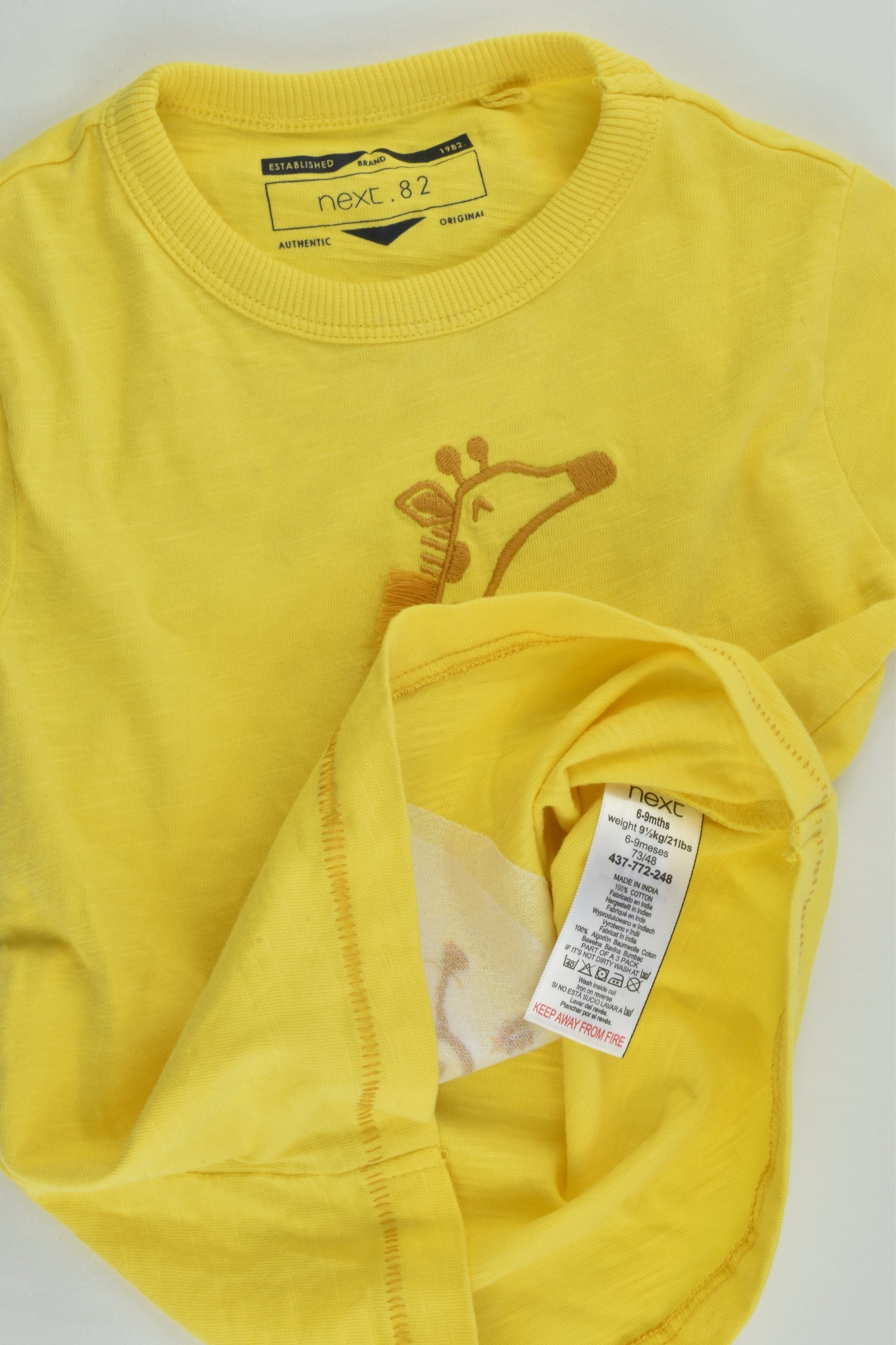 NEW Next Size 0 (6-9 months) Giraffe 'Play All Day' T-shirt