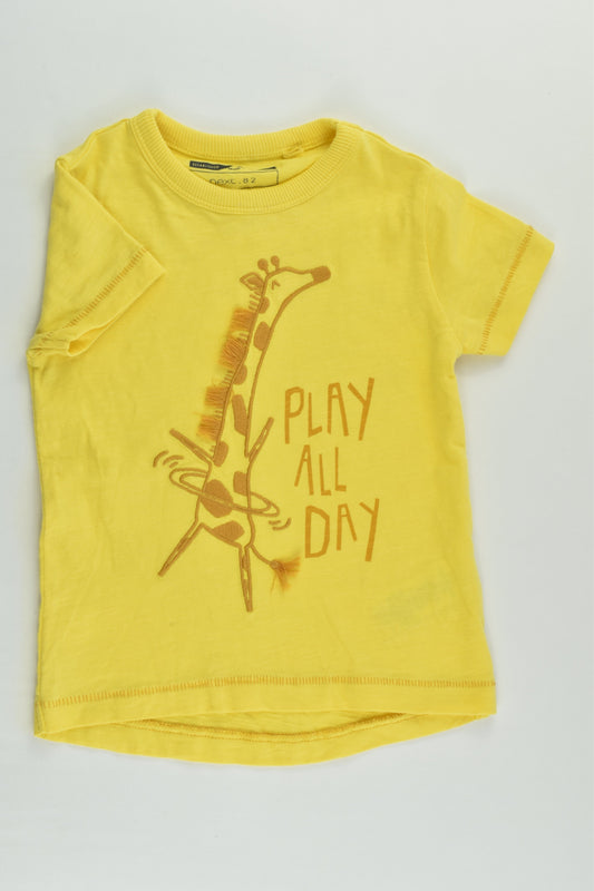 NEW Next Size 0 (6-9 months) Giraffe 'Play All Day' T-shirt