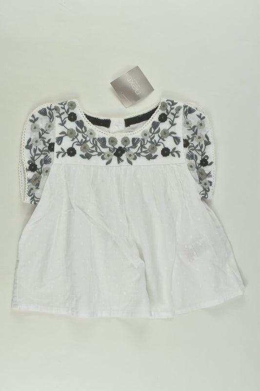 NEW Next Size 0 (9-12 months) Floral Embroidery Blouse