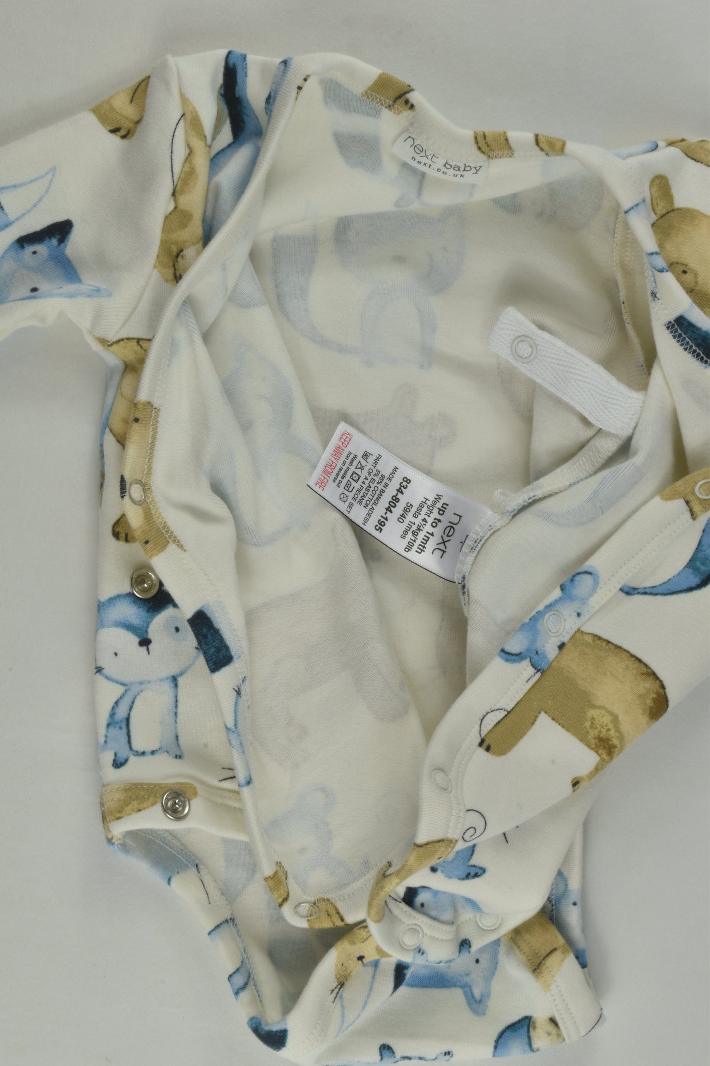 NEW Next Size 0000 Bunnies Wrap Bodysuit