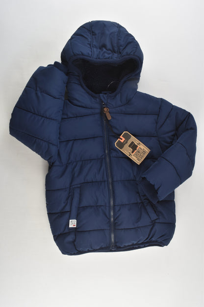 NEW Next Size 2-3 (98 cm) Fleece Lined Shower Resistant Puffer Jacket