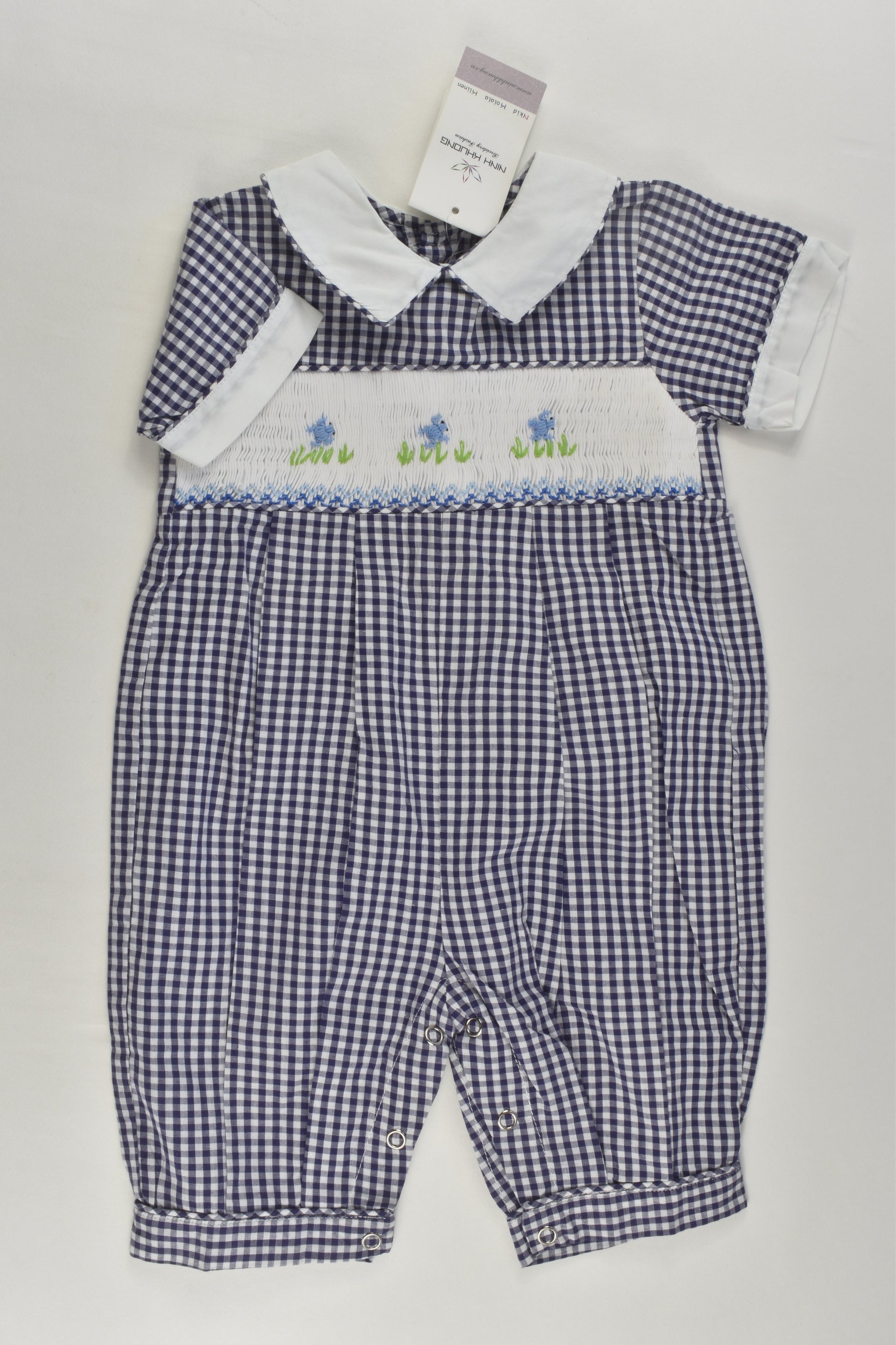 NEW Ninh Khuong Size 00 (3 months) Smocked Short Romper