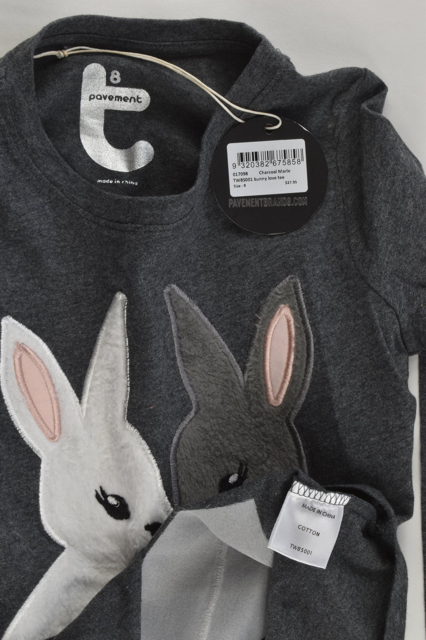 NEW Pavement Size 8 Two Bunnies Top
