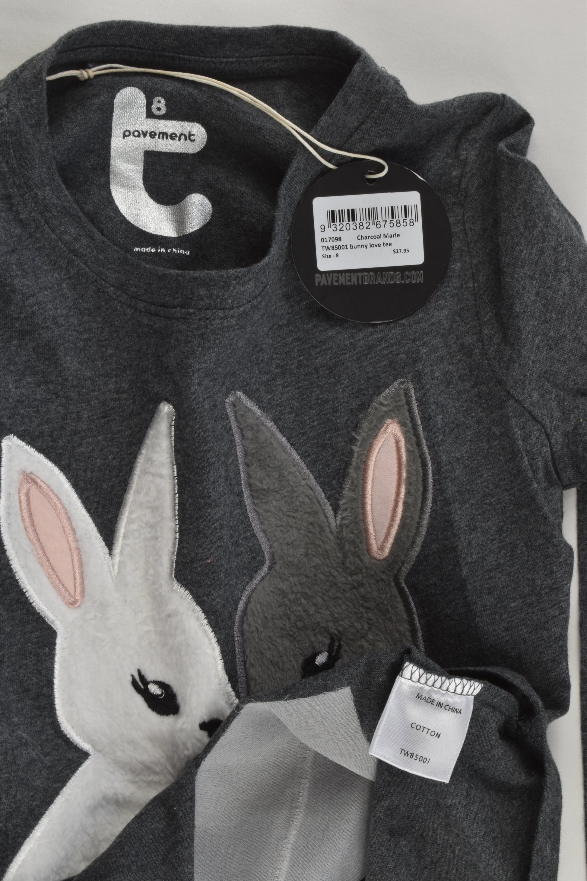 NEW Pavement Size 8 Two Bunnies Top