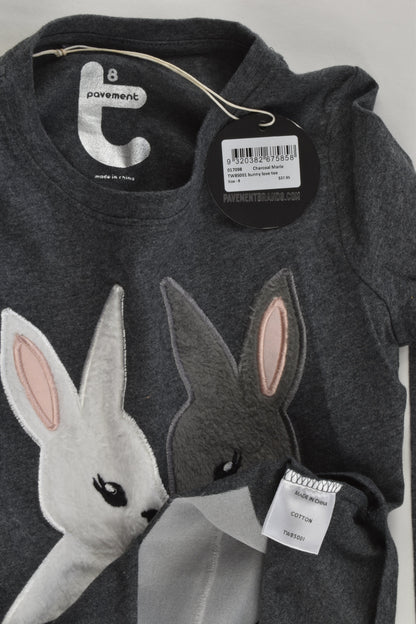 NEW Pavement Size 8 Two Bunnies Top