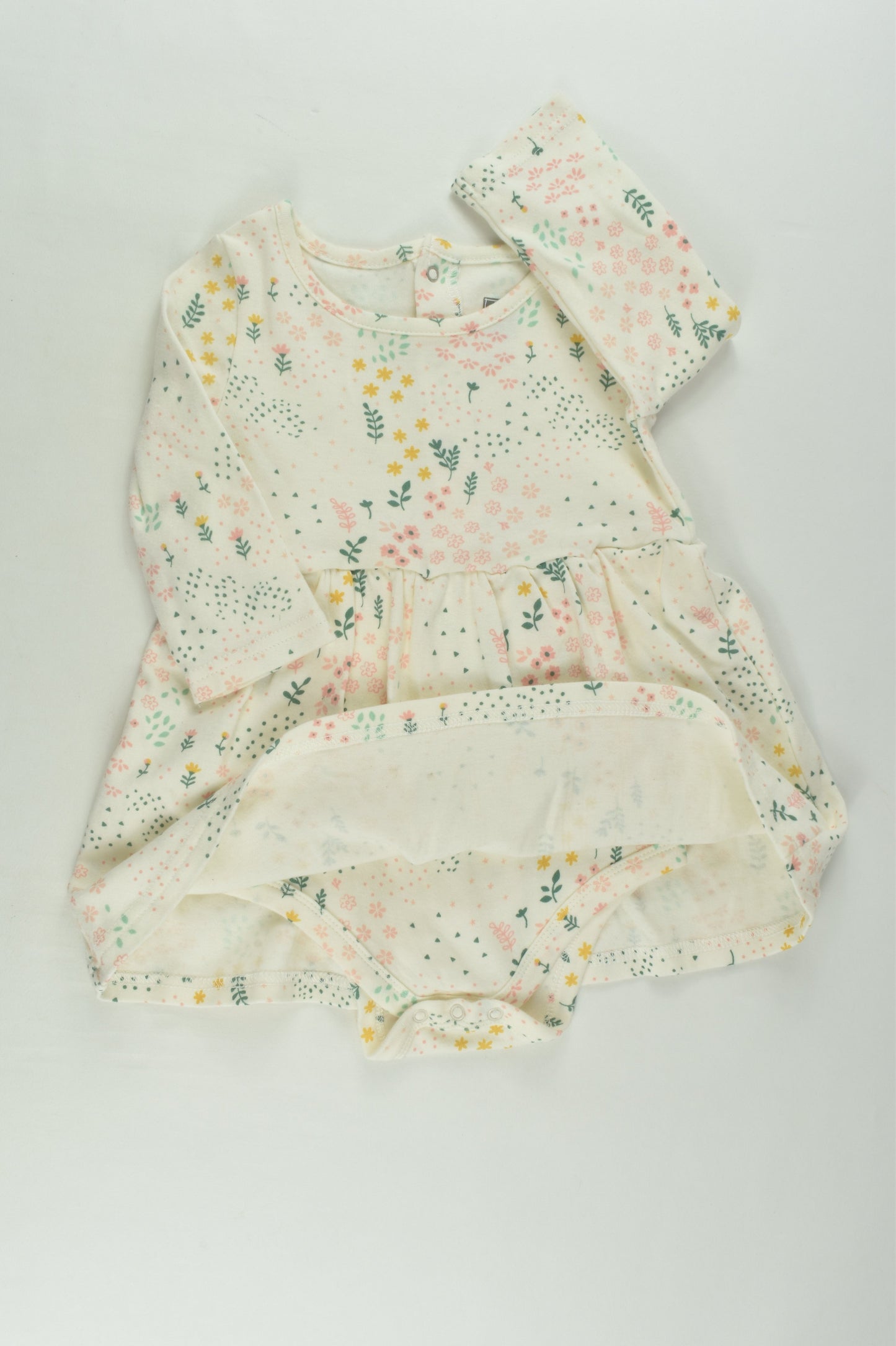 NEW Peanutshell Size 1 Floral Dress with Bodysuit Underneath
