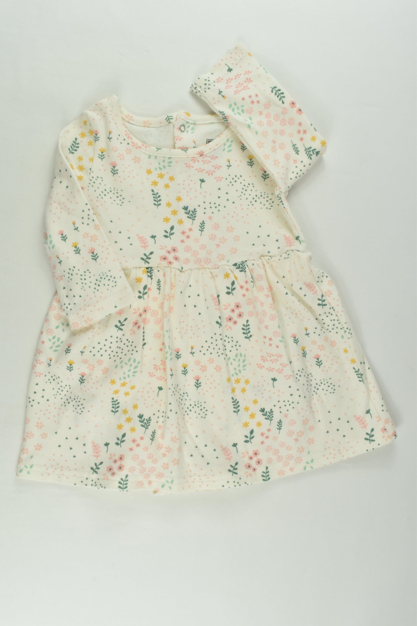 NEW Peanutshell Size 1 Floral Dress with Bodysuit Underneath