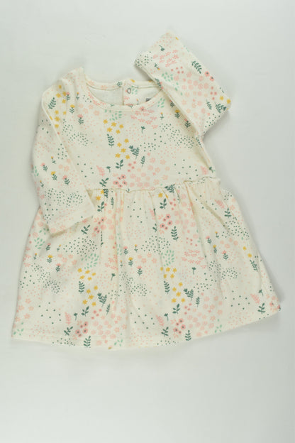 NEW Peanutshell Size 1 Floral Dress with Bodysuit Underneath