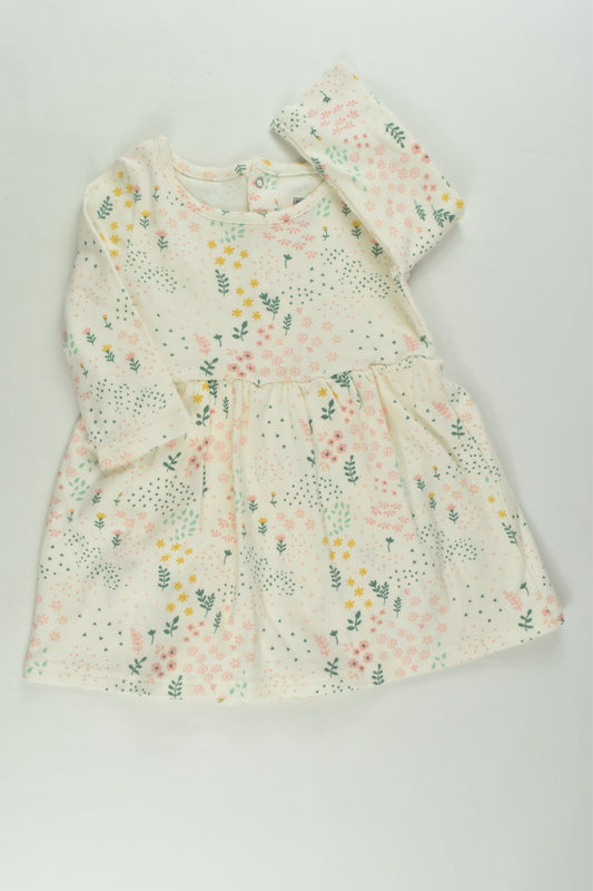 NEW Peanutshell Size 1 Floral Dress with Bodysuit Underneath