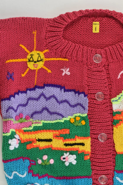 NEW Peruvian Handmade Size 4 Thick Cotton Jumper with Buttons