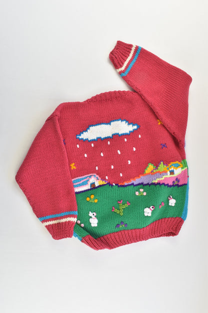 NEW Peruvian Handmade Size 4 Thick Cotton Jumper with Buttons