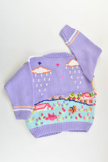 NEW Peruvian Handmade Size 4 Thick Cotton Jumper with Buttons