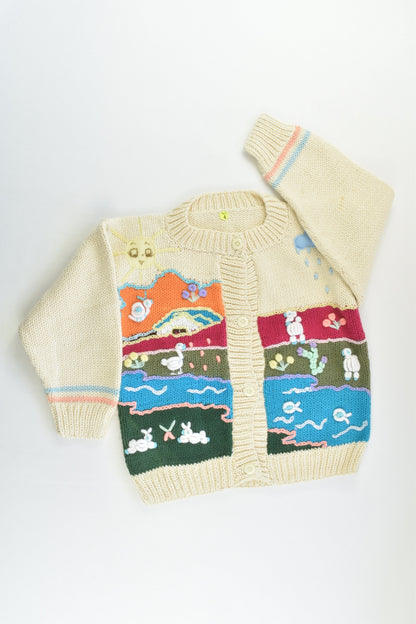 NEW Peruvian Handmade Size 4 Thick Cotton Jumper with Buttons