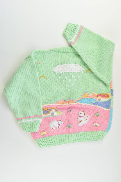 NEW Peruvian Handmade Size 6 Thick Cotton Jumper with Buttons