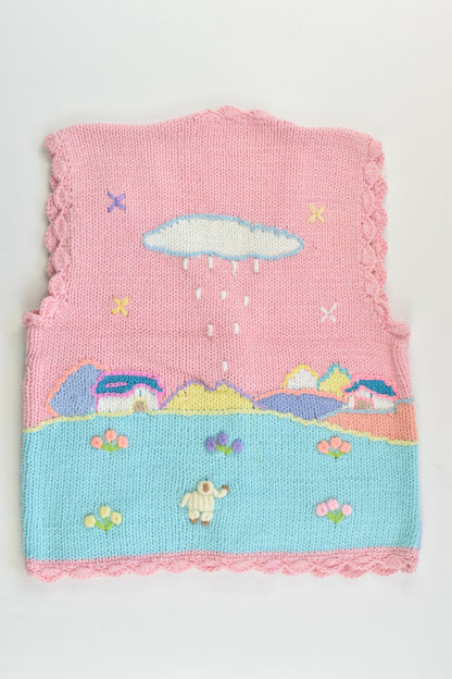 NEW Peruvian Handmade Size 6 Thick Cotton Vest with Buttons