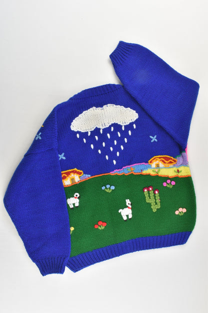NEW Peruvian Handmade Size 6 Wool Jumper with Buttons