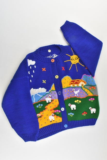 NEW Peruvian Handmade Size 6 Wool Jumper with Buttons