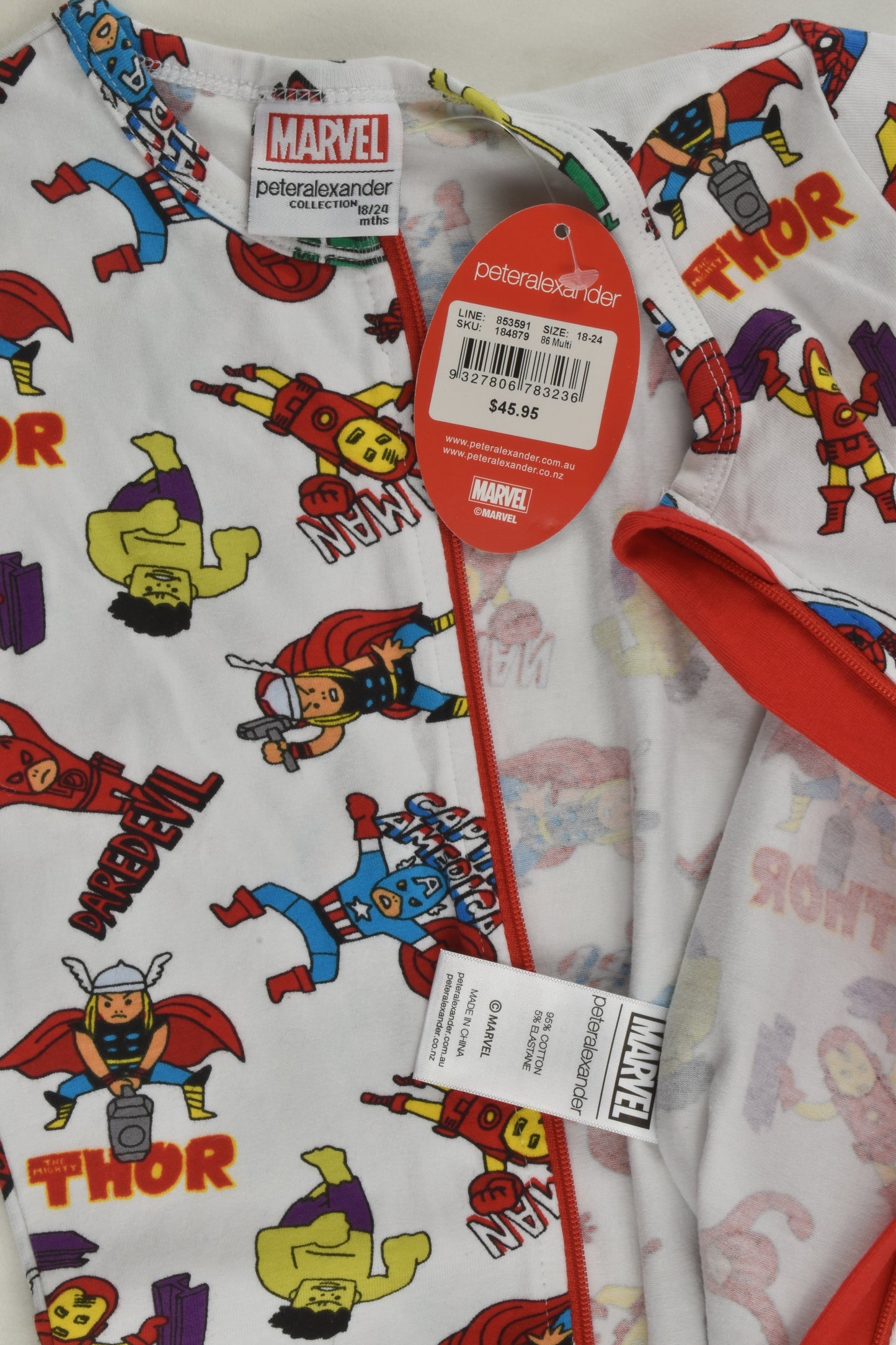 NEW Peter Alexander Size 2 Marvel Romper