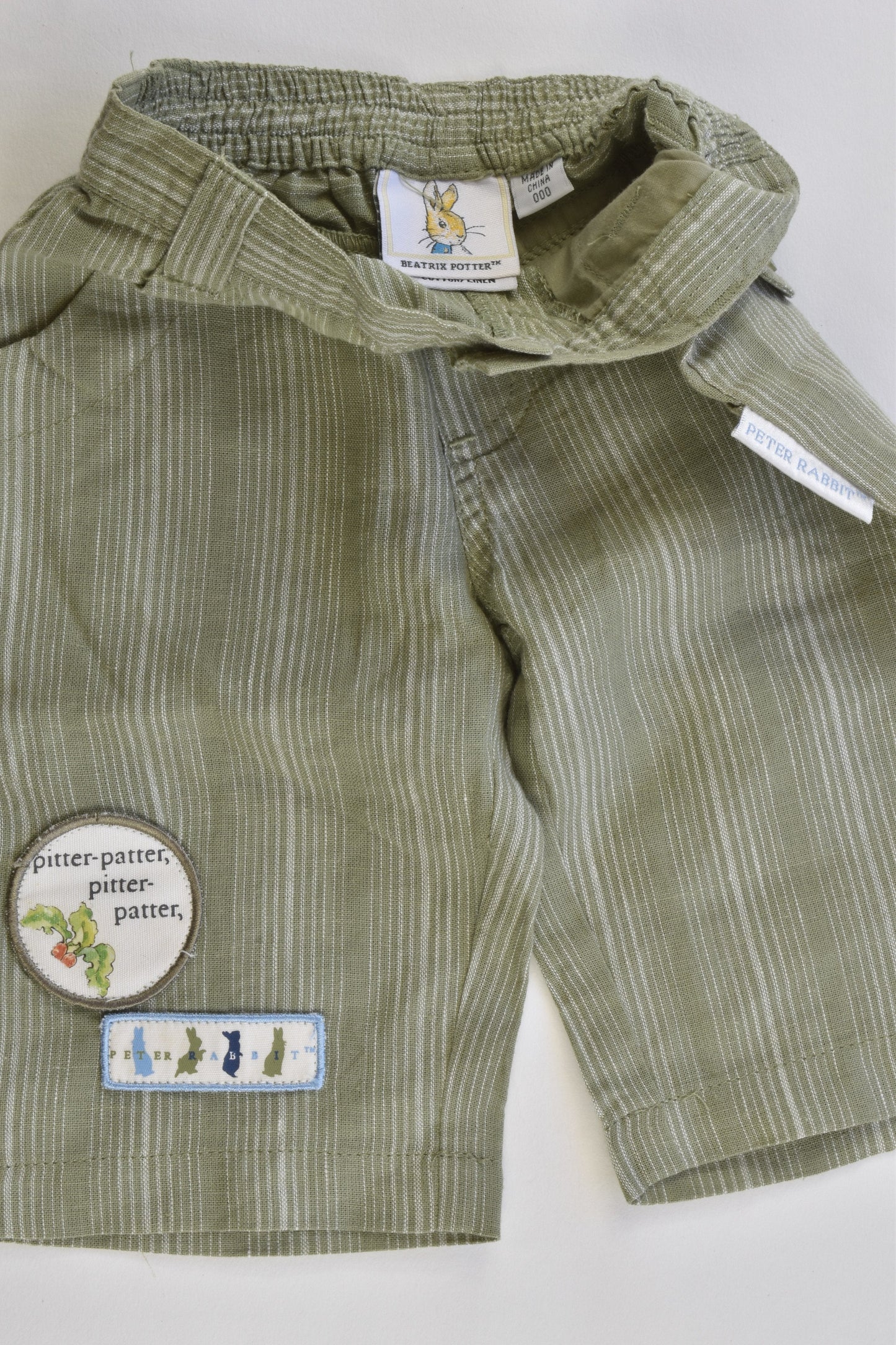 NEW Peter Rabbit Size 000 Cotton/Linen Pants