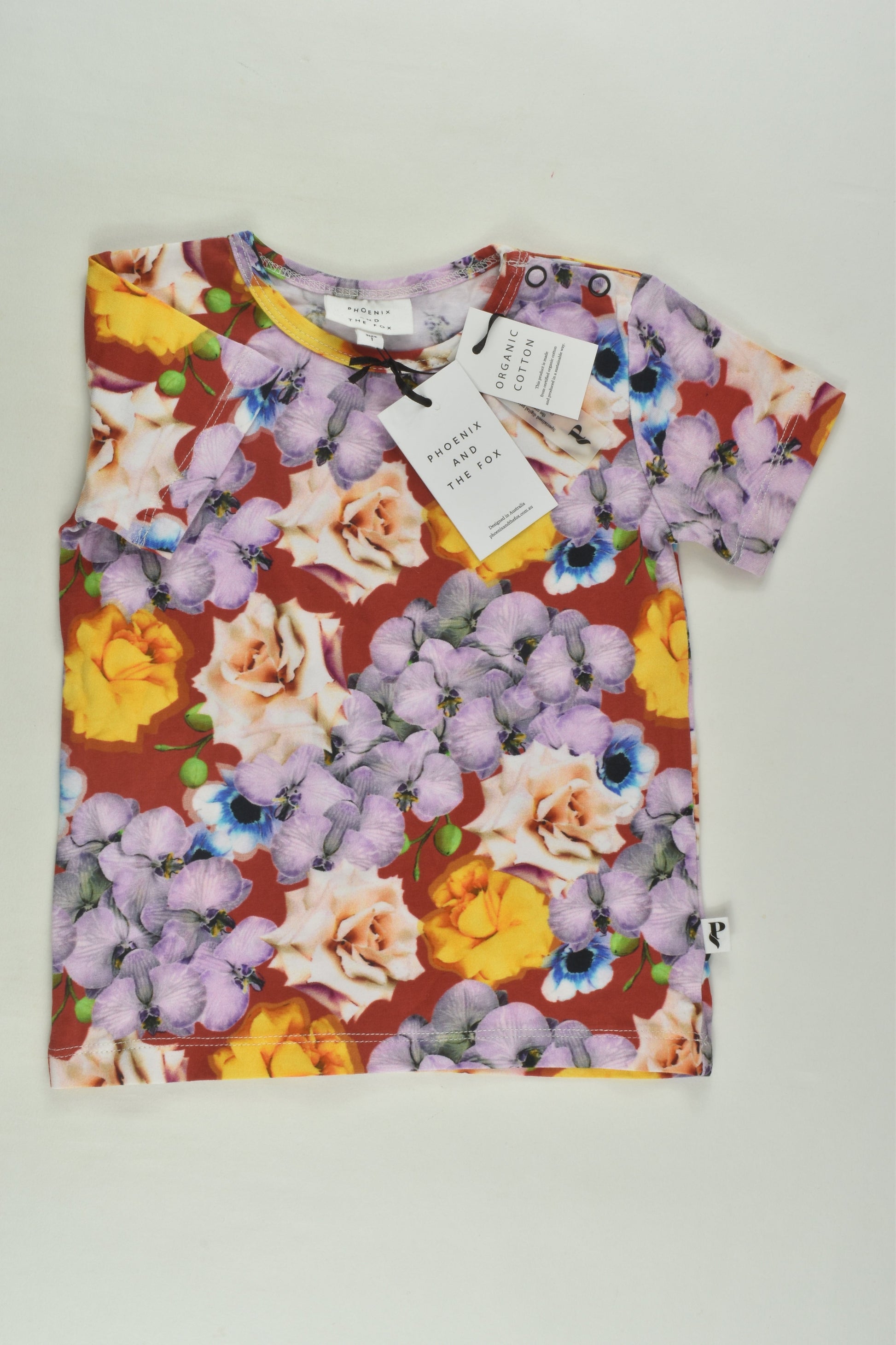 NEW Phoenix and the Fox Size 1 Floral T-shirt