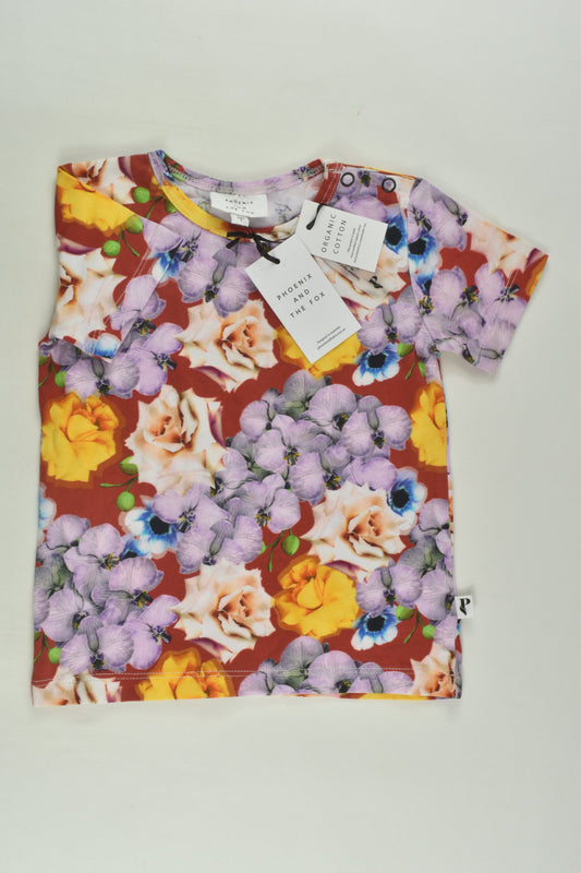 NEW Phoenix and the Fox Size 1 Floral T-shirt